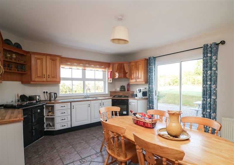 This is the kitchen at The Lodge Bolinahaney, Bunclody