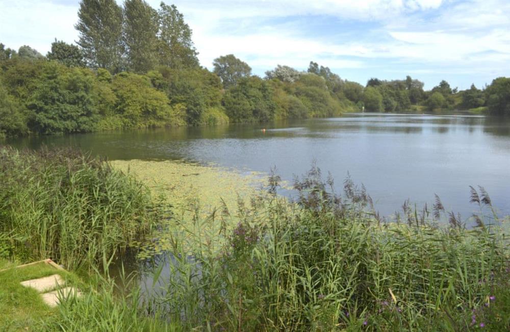 Peaceful location, overlooking the fishing lakes at Star Carr at The Lodge in Brandesburton, near Driffield, North Humberside