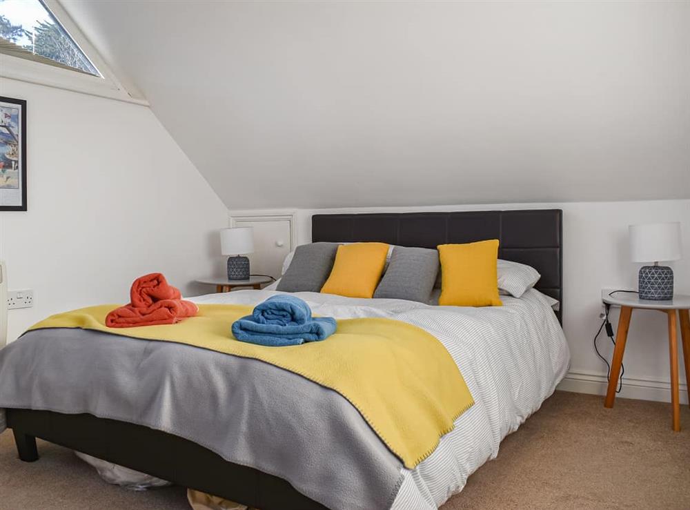 Double bedroom at The Lodge in Carlyon Bay, Cornwall