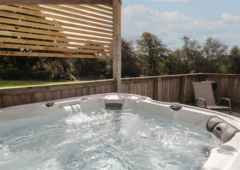 The hot tub at The Lodge, Coytrahen near Tondu