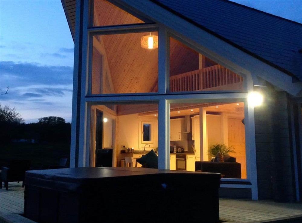 Stunning timber lodge at The Lodge in Five Roads, near Llanelli, Dyfed
