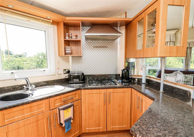 This is the kitchen at The Lodge, Five Roads near Pontyates