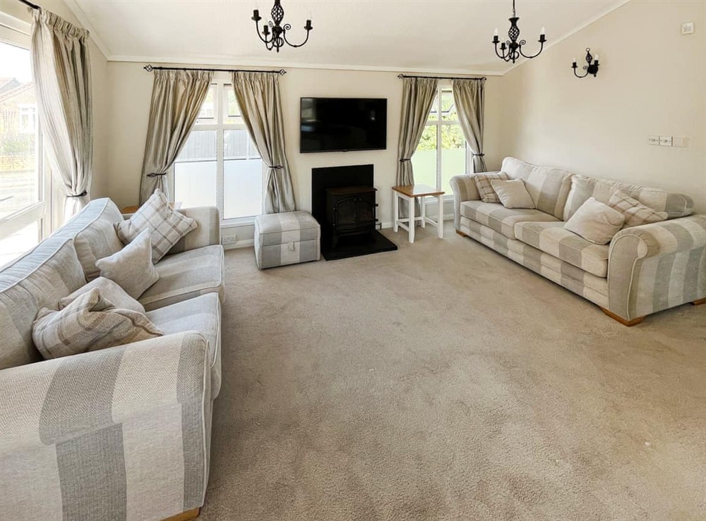 Living area at The Lodge in Hogsthorpe, Lincolnshire