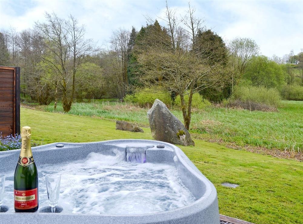 Hot tub at The Lodge in Llandeilo, Dyfed