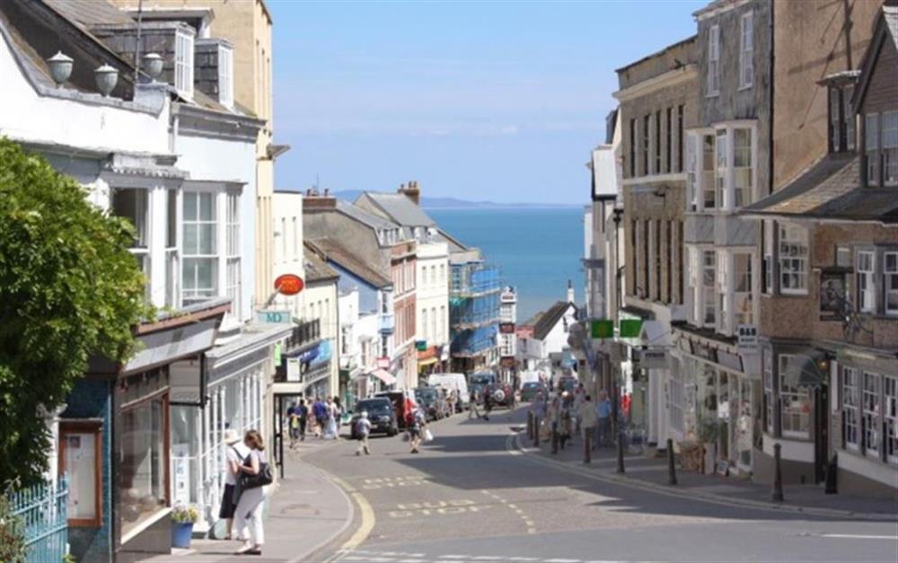 A choice of restaurants, shops and pubs in Lyme Regis