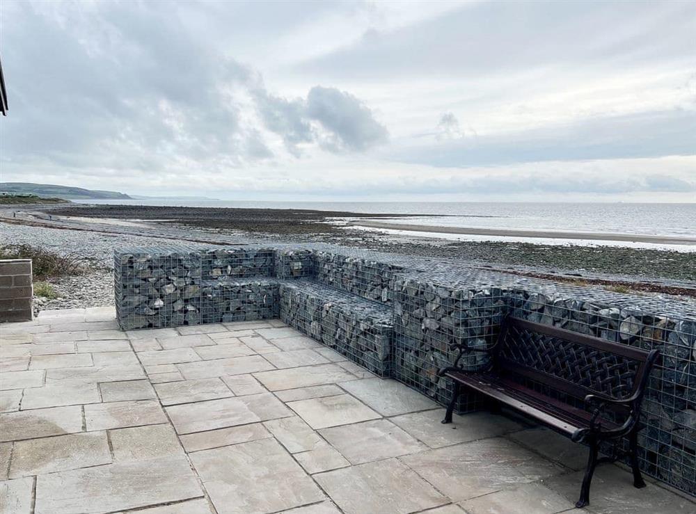 Patio at The Lodge on the Beach in Stranraer, Wigtownshire