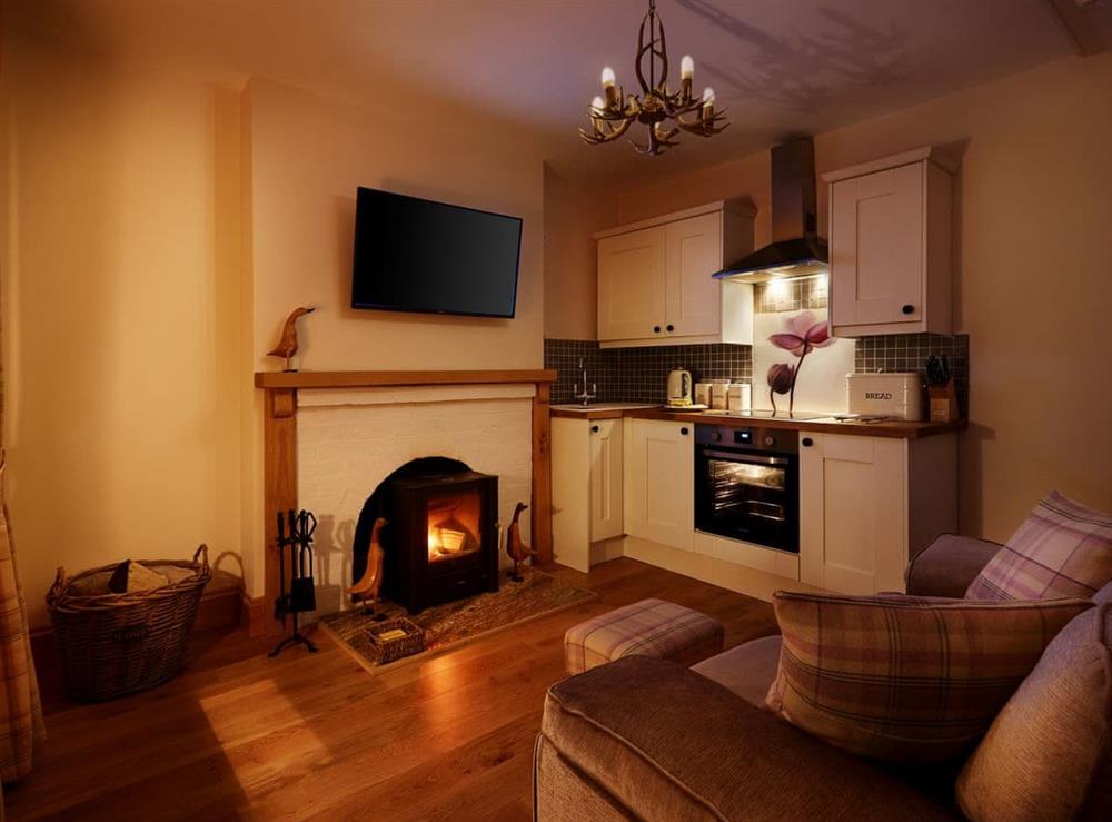 Living area at The Lodge in Pulverbatch, near Shrewsbury, Shropshire