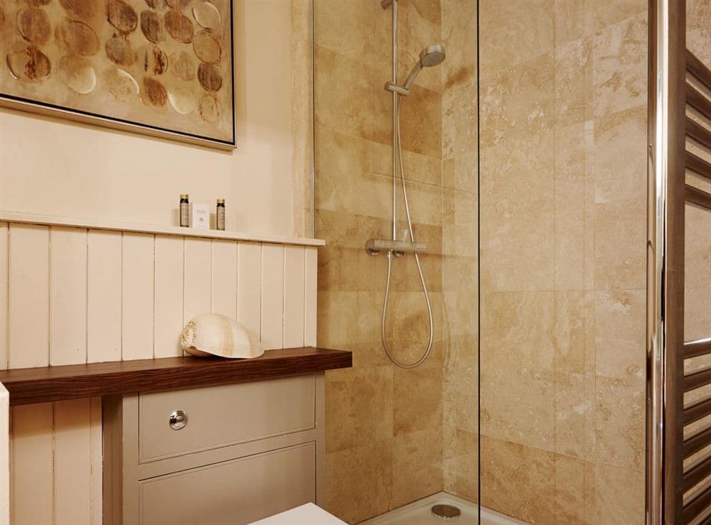 Shower room at The Lodge in Pulverbatch, near Shrewsbury, Shropshire