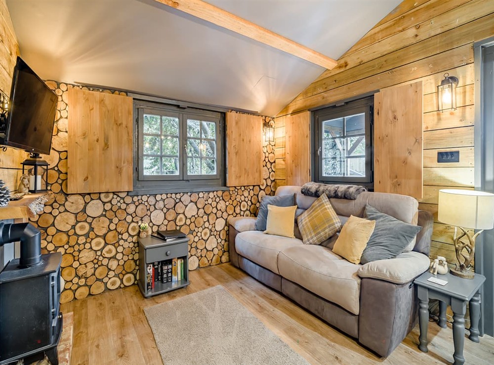 Living area at The Lodge in Ringwood, New Forest, Hampshire