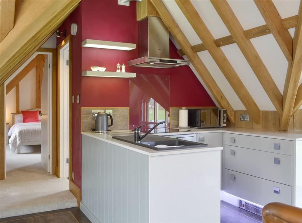 Fully appointed fitted kitchen at The Lodge in Sandley, near Shaftesbury, Dorset
