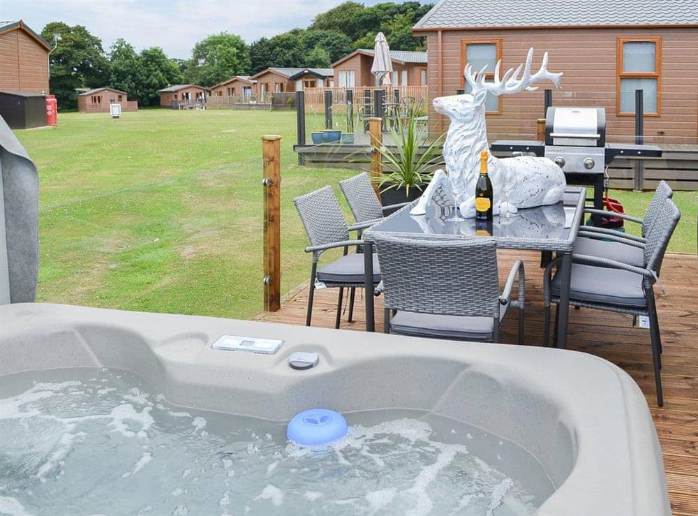 Hot tub at The  Lodge in Sewerby, North Humberside