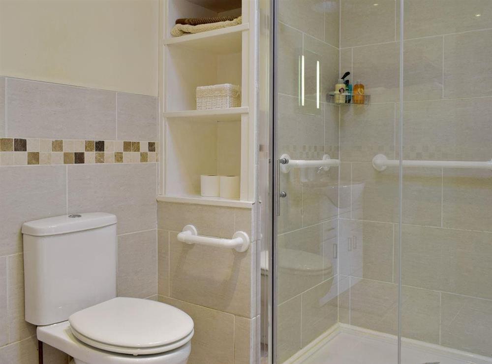 Modern shower room at The Lodge in Shanklin, Isle of Wight