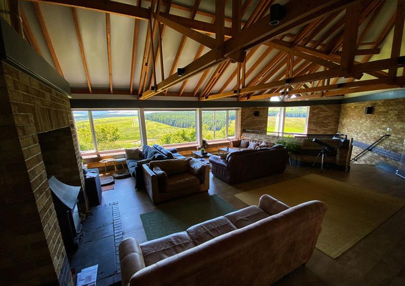 Relax in the living area at The Lodge, Staylittle near Llanidloes