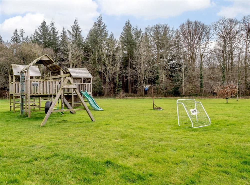Children’s play area at The Lodge in Upton Bishop, near Ross-on-Wye, Herefordshire