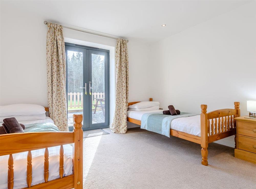 Twin bedroom at The Lodge in Upton Bishop, near Ross-on-Wye, Herefordshire