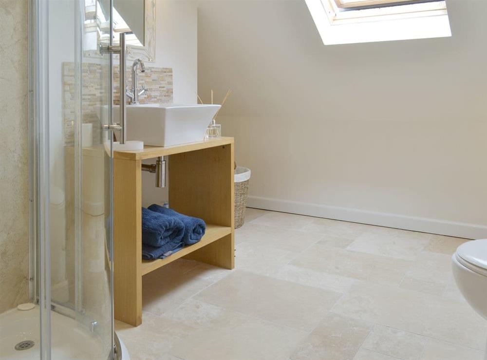 Family shower room at The Lodge in Wedmore, near Cheddar, Somerset
