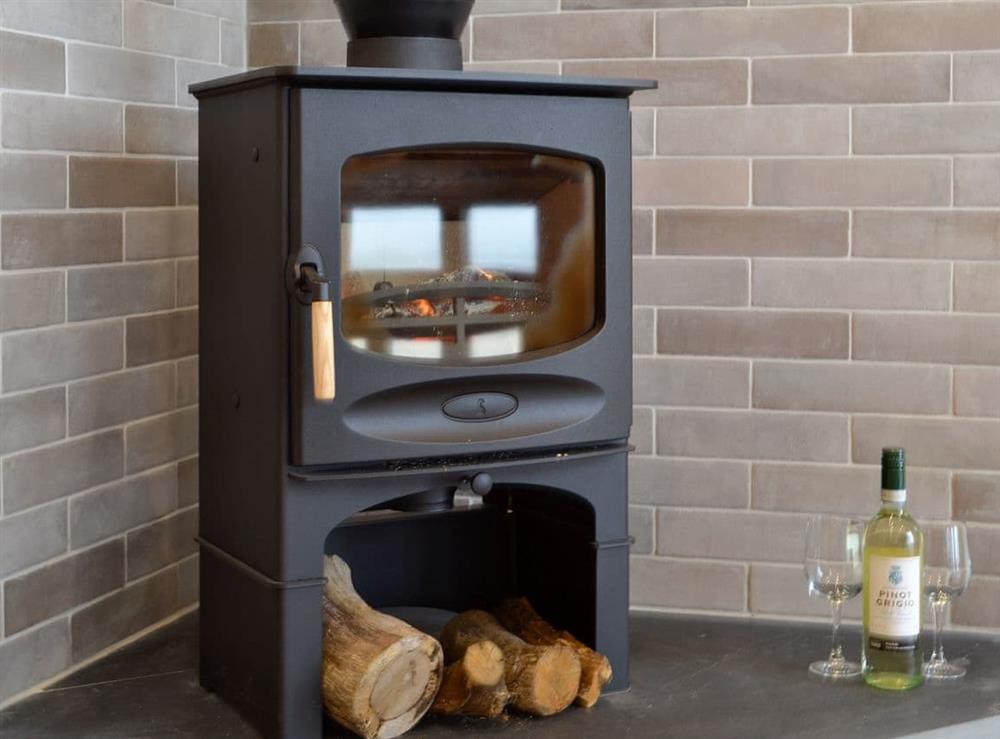 Woodburning stove to keep those evening chills