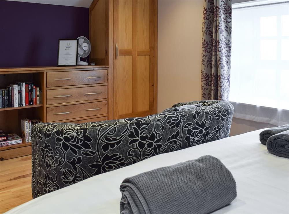 Stylish bedroom with fitted bedroom furniture at The Loft in Ciliau Aeron, near Aberaeron, Dyfed