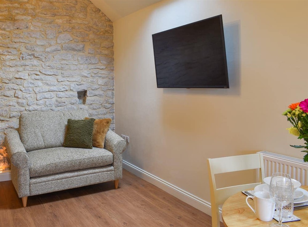 Open plan living space at The Loft in Earl Sterndale, near Buxton, Derbyshire
