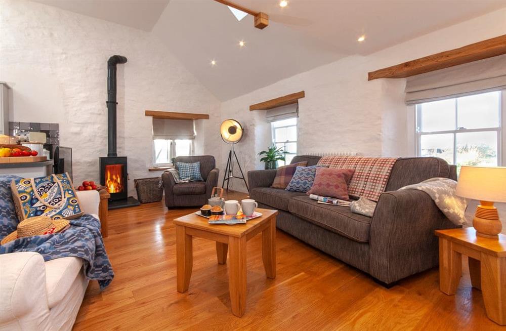 The living area at The Loft in Llanrhian, Pembrokeshire, Dyfed