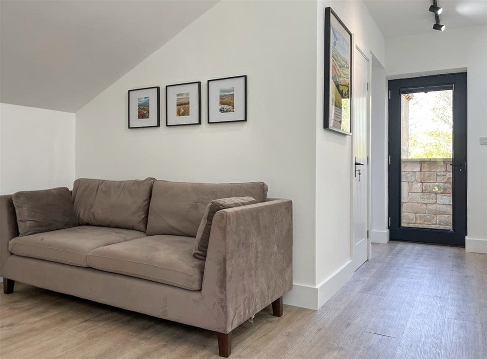 Open plan living space at The Loft in Meltham, near Holmfirth, West Yorkshire