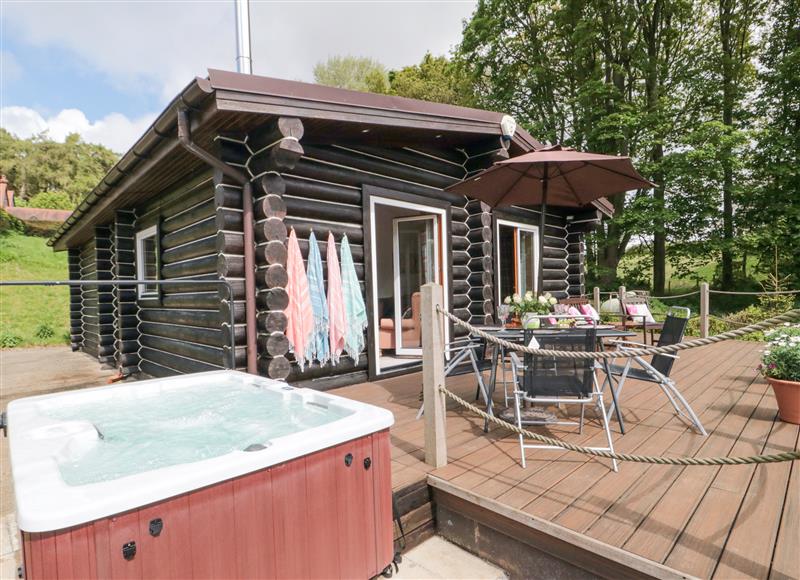 This is the setting of The Log Cabin at Irton Manor