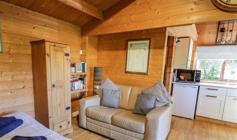 Relax in the living area at The Log Cabin, Oban