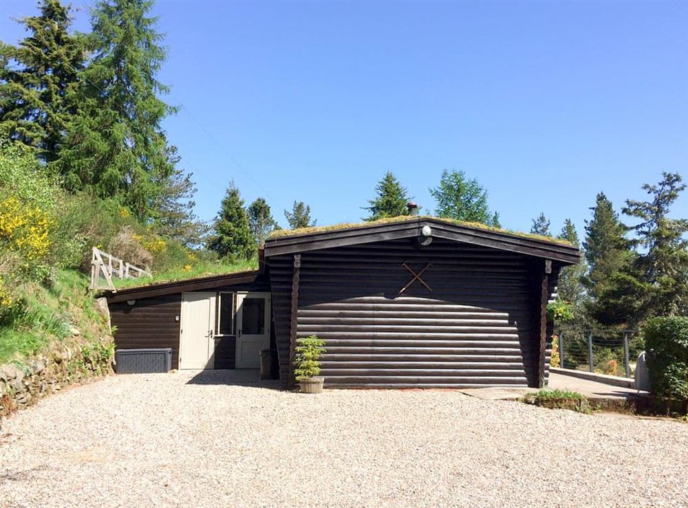 Private parking for 2 cars at The Log Cabin in Kirkmichael, near Pitlochry, Perthshire