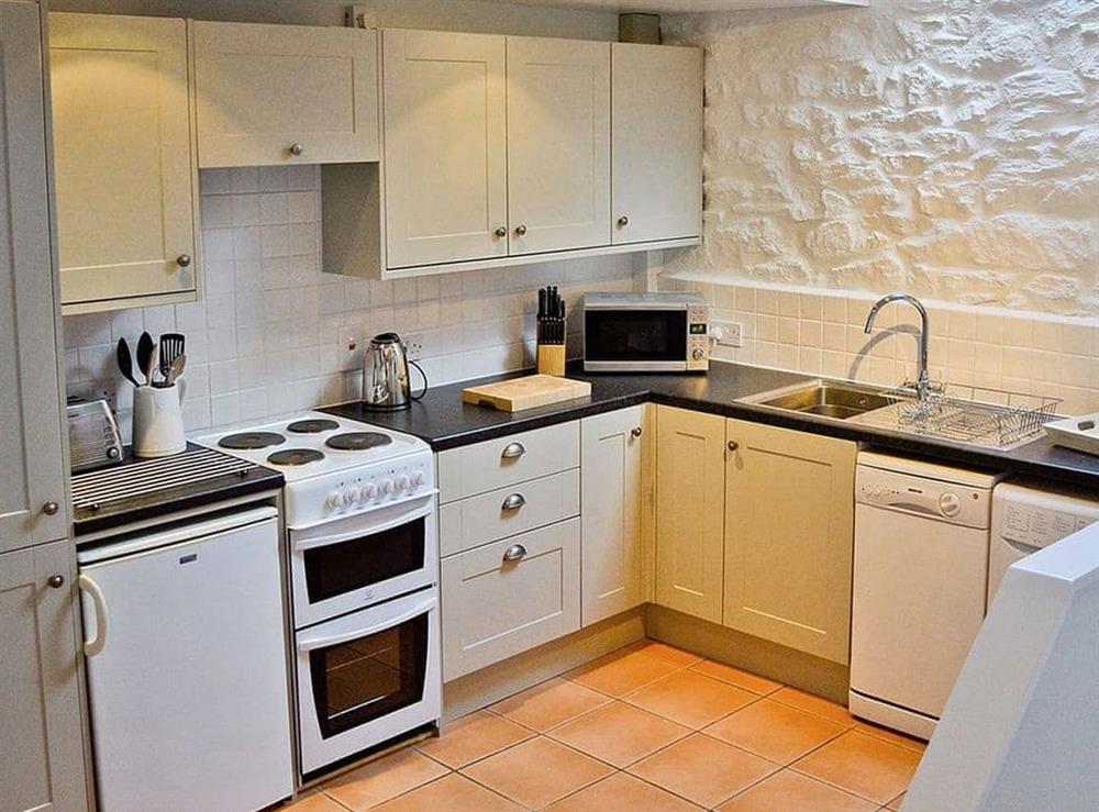 Lovely well equipped kitchen at The Long Barn in Godolphin Cross, Helston, Cornwall., Great Britain