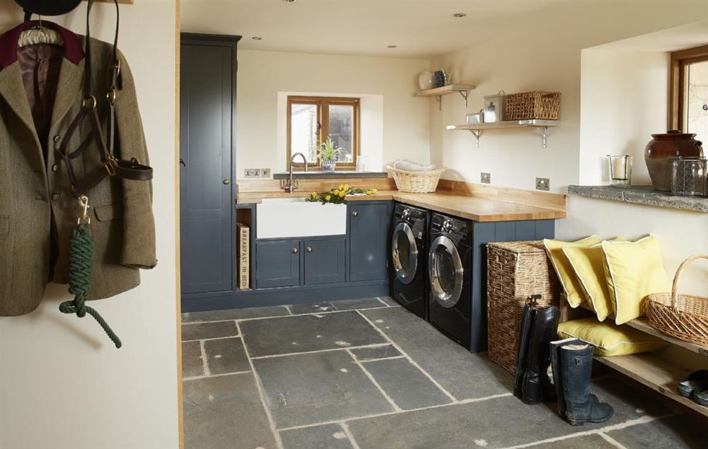 Separate utility room with underfloor heating at The Longbarn at Caerfallen, Ruthin