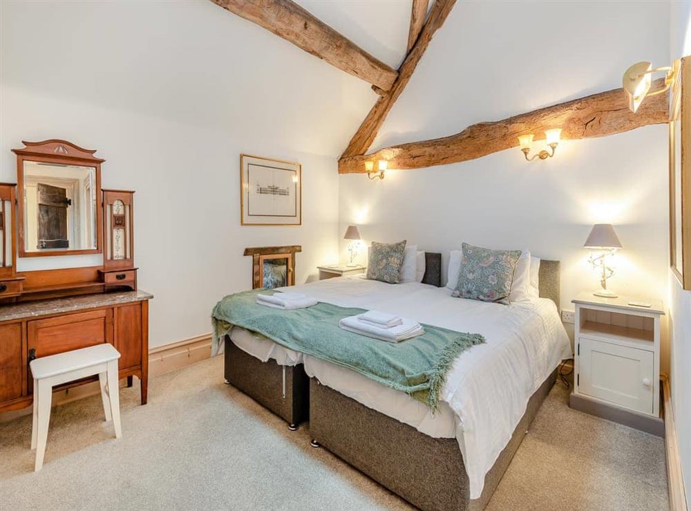 Twin bedroom at The Longbarn in Barlow, near Dronfield, Derbyshire