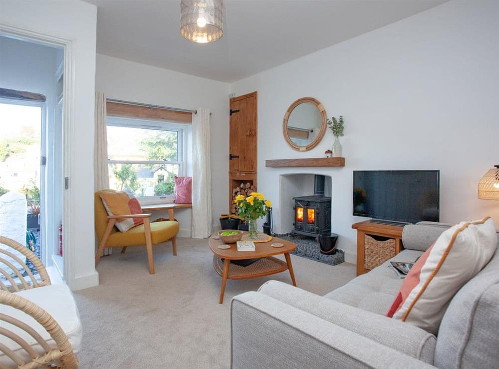 Living room at The Lookout 43 in Brixham, Devon