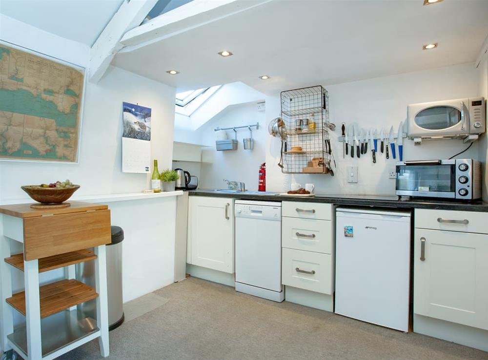 Kitchen area at The Lookout in Fowey, Cornwall