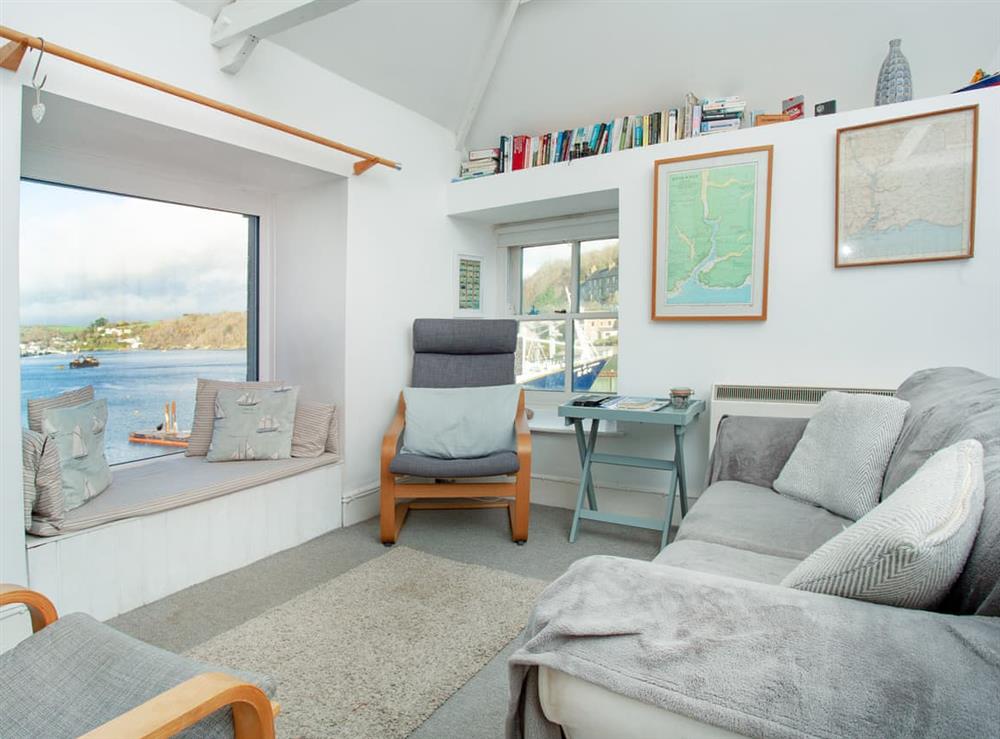 Living area at The Lookout in Fowey, Cornwall