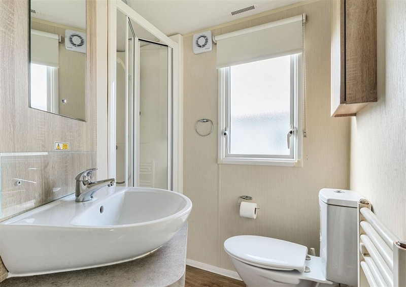 This is the bathroom at The Lookout - Hayling Island, Hayling Island Holiday Park