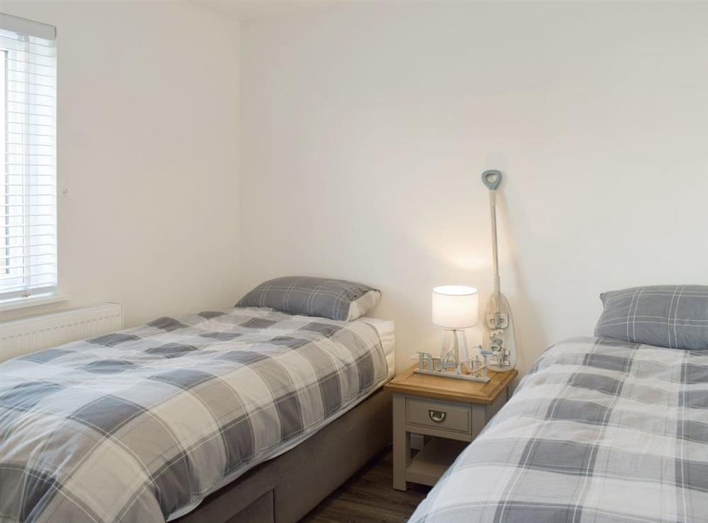 Comfortable twin bedroom at The Lookout in Portpatrick, Wigtownshire