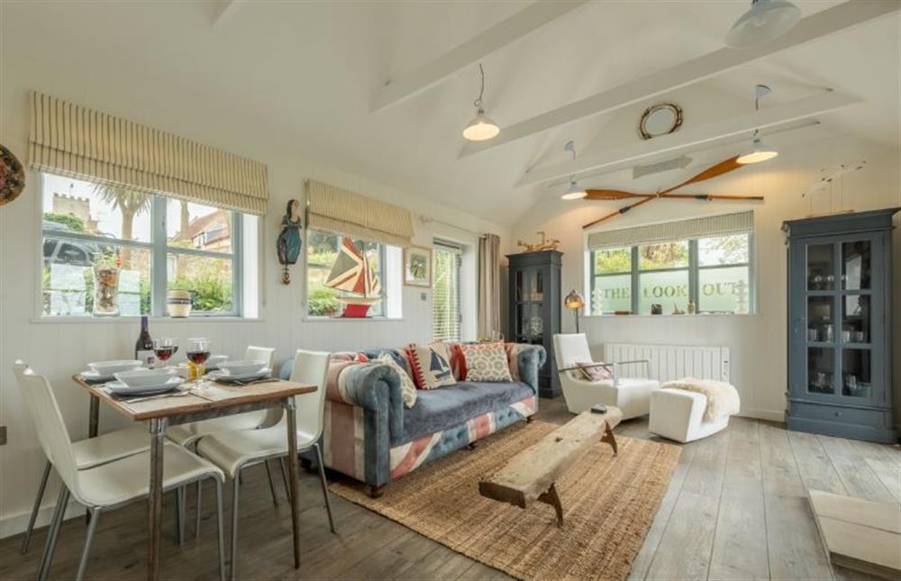 Ground floor: Stylish but comfortable living area at The Lookout, Salthouse near Holt