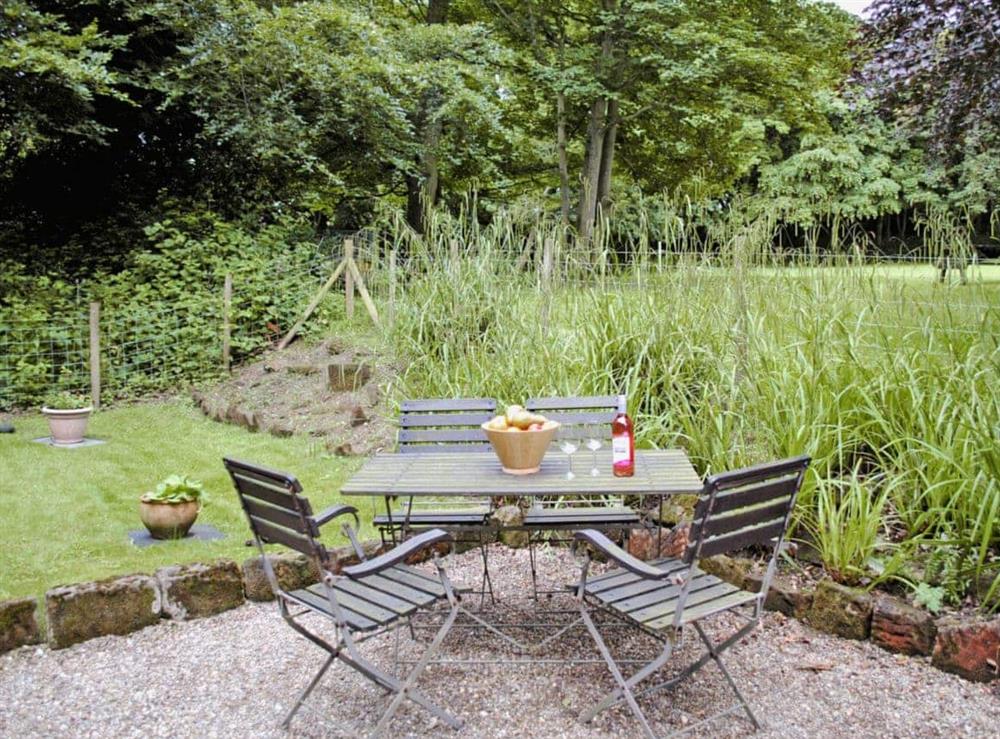 Sitting-out-area at The Low Lodge in Hunmanby, Nr Filey, N. Yorks., North Yorkshire