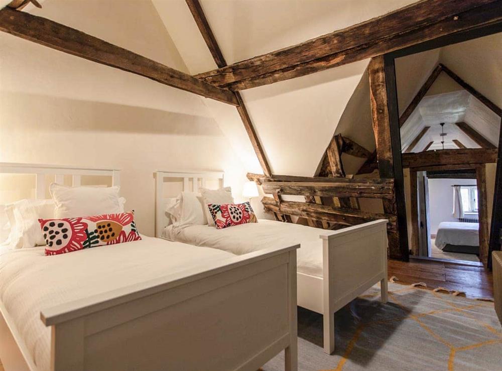 Twin bedroom at The Malthouse in Norton St. Philip, near Bath, Somerset
