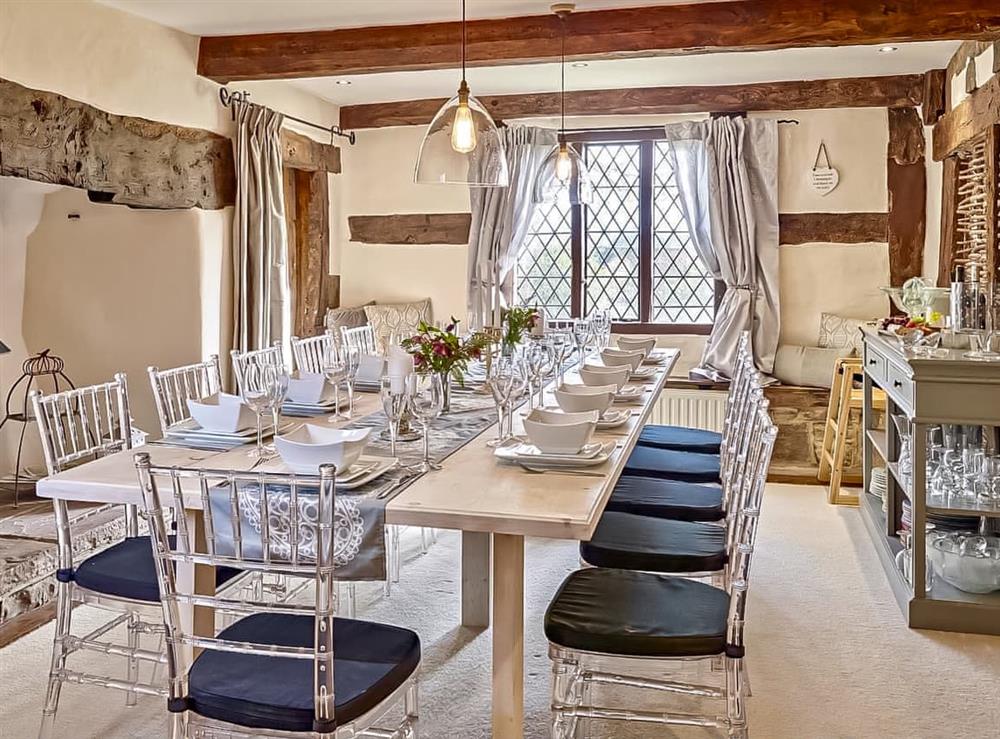 Dining room at The Manor House in Awre, near Westbury-on-Severn, Gloucestershire