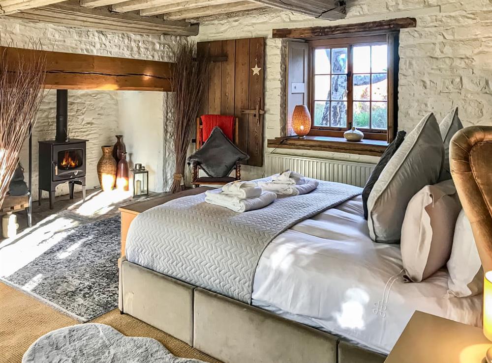 Double bedroom at The Manor House in Awre, near Westbury-on-Severn, Gloucestershire