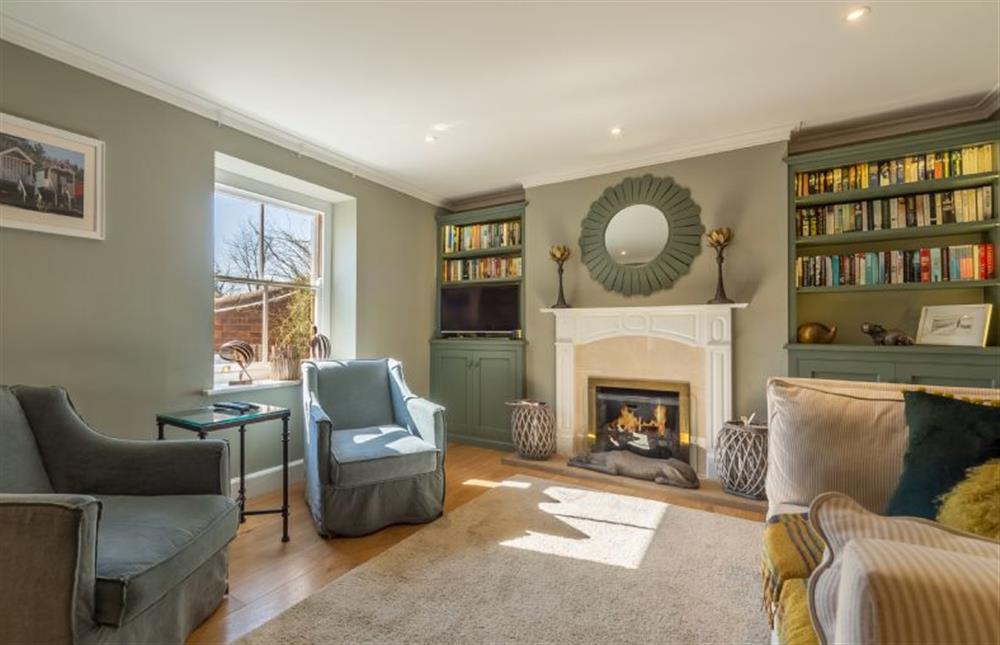 The Manse: Sitting room with a feature fireplace and comfortable seating