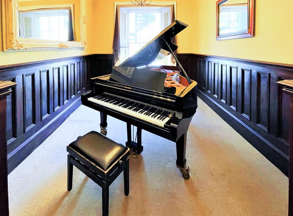 Music room at The Mansion House at Kirkhill in Gorebridge, near Edinburgh, Midlothian