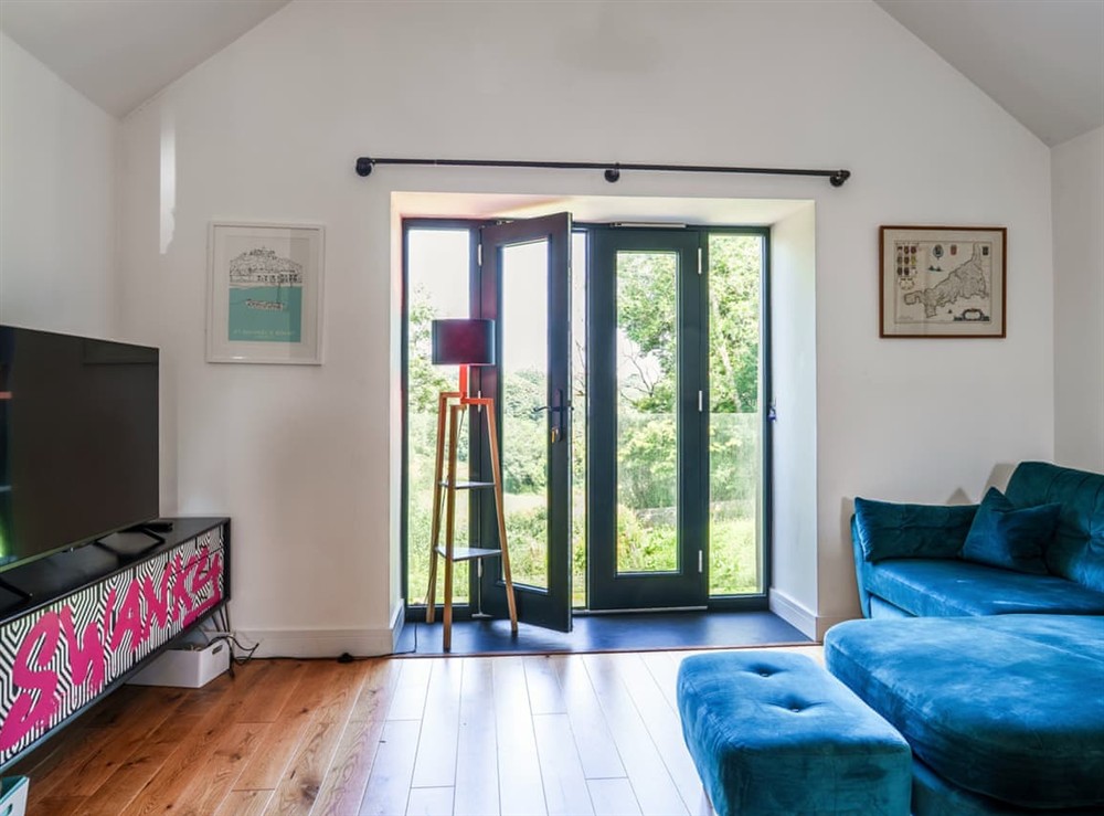 Living area at The Meadow Loft in Kingsand and Cawsand, Cornwall
