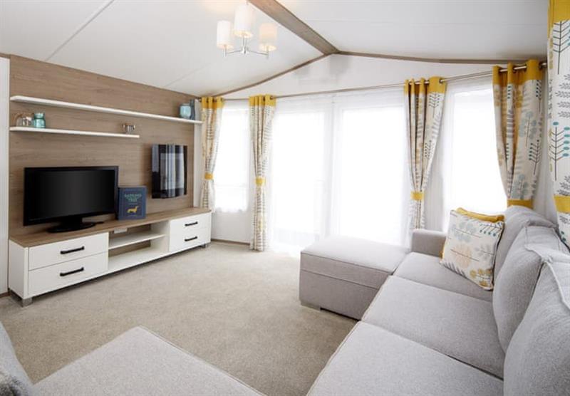 The living room in a Chorus at The Meadows at Lochlands Leisure Park in Forfar, Angus