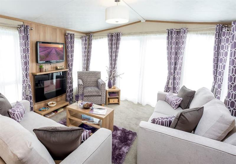 The living room in a Marlow at The Meadows at Lochlands Leisure Park in Forfar, Angus