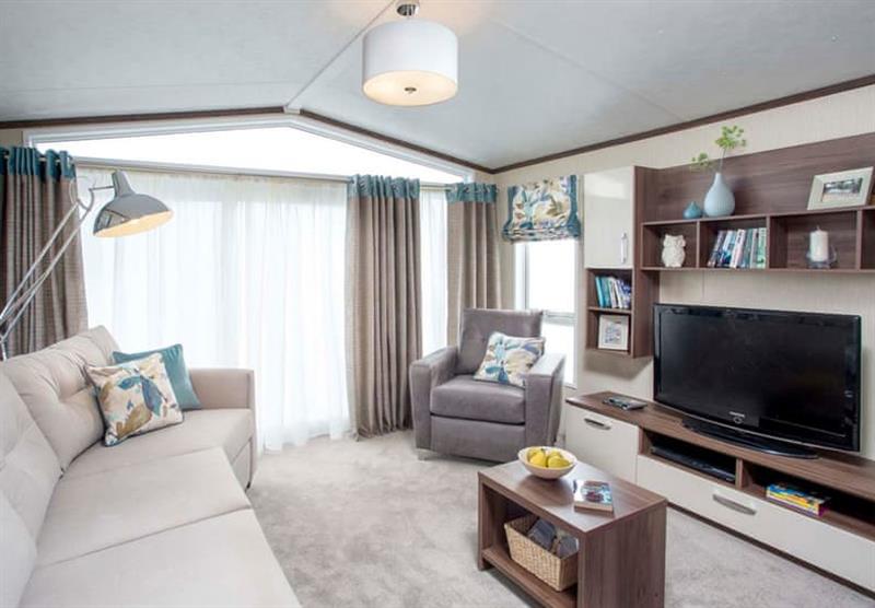 The living room in the Rivington at The Meadows at Lochlands Leisure Park in Forfar, Angus