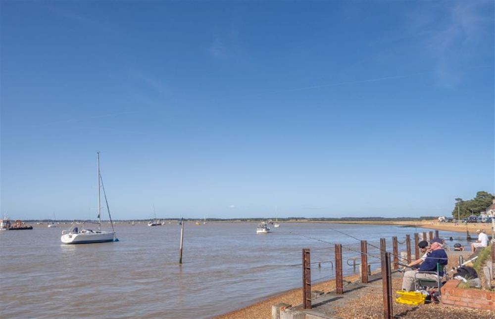 The River Deben at Bawdsey Quay looking up river at The Meadows Dairy, Bawdsey