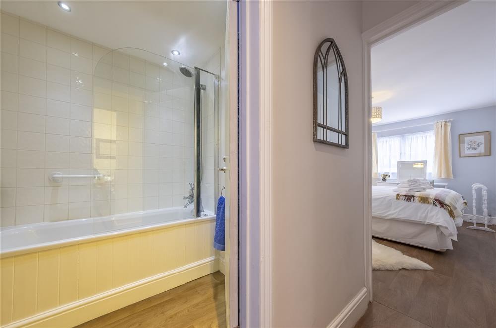 Family bathroom leading to bedroom one at The Mews, Goudhurst
