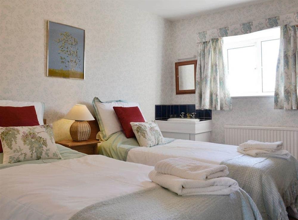 Comfortable twin bedroom at The Mews in Near Masham, Yorkshire, North Yorkshire
